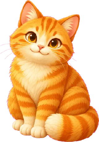 The game's little orange cat
